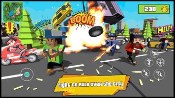 Blocky Dude Gangster Auto City постер