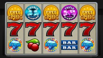 3 Pink Jackpot Diamonds Slots Affiche