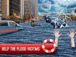 Opération de secours d'urgence en cas d'ouragan Affiche