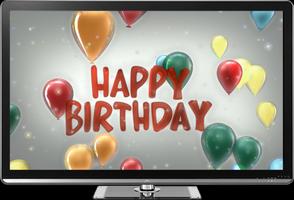 Birthday Background on TV plakat