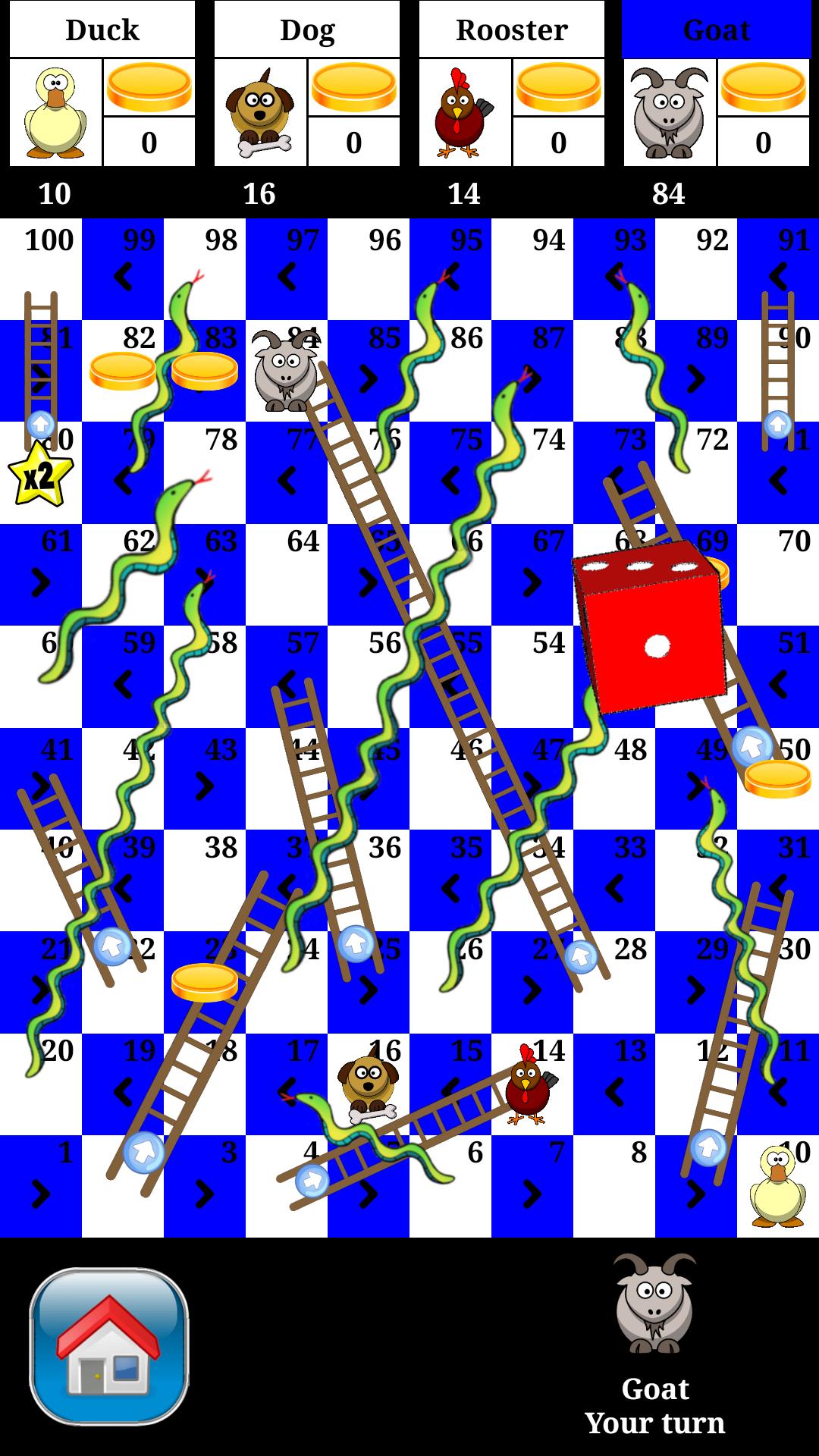 Snakes and Ladders - 2 to 4 player board game for Android - APK Download