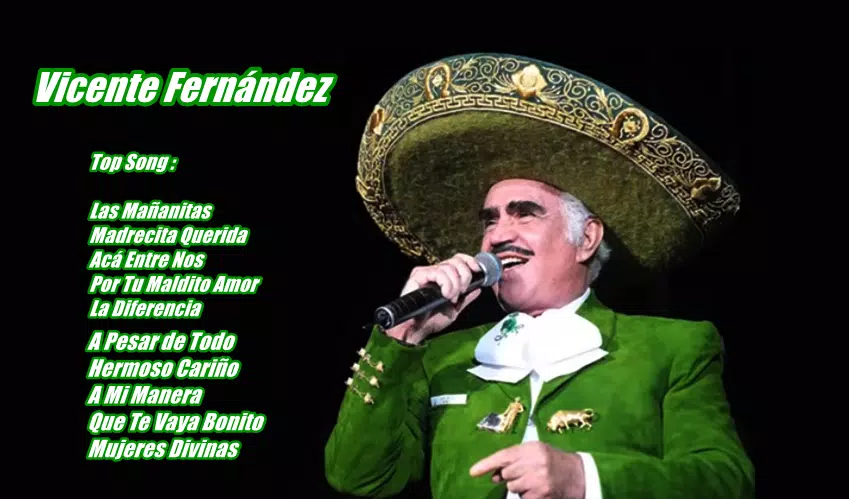 Descarga de APK de Canciones de Vicente Fernández Letras Sin Internet para  Android
