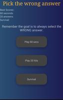 Pick the wrong answer screenshot 1