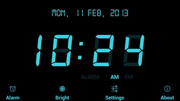 Digital Alarm Clock Lite capture d'écran 1