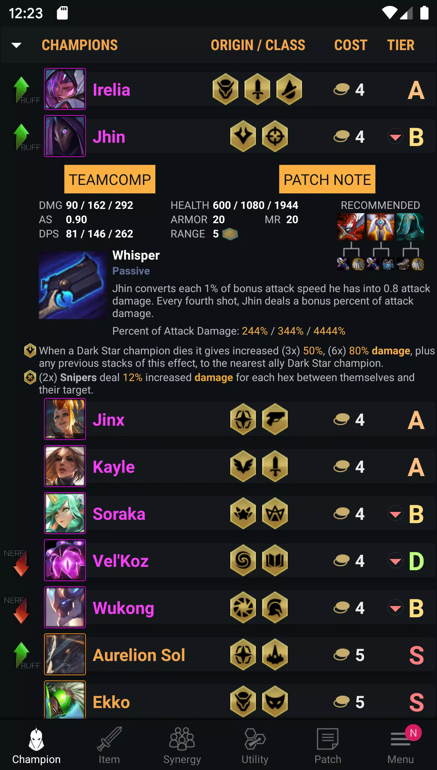 TFT Team Comps and Database 