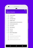 Material Checklist poster