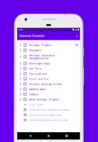 Material Checklist capture d'écran 1