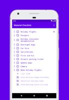 Material Checklist Ekran Görüntüsü 1