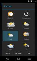 Chronus: Flat Weather Icons Affiche