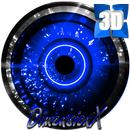 Alien Blue Next Launcher theme APK