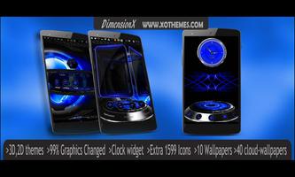 Alien Blue Next Launcher theme poster