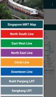 Singapore MRT and LRT Train Map (Offline) Affiche