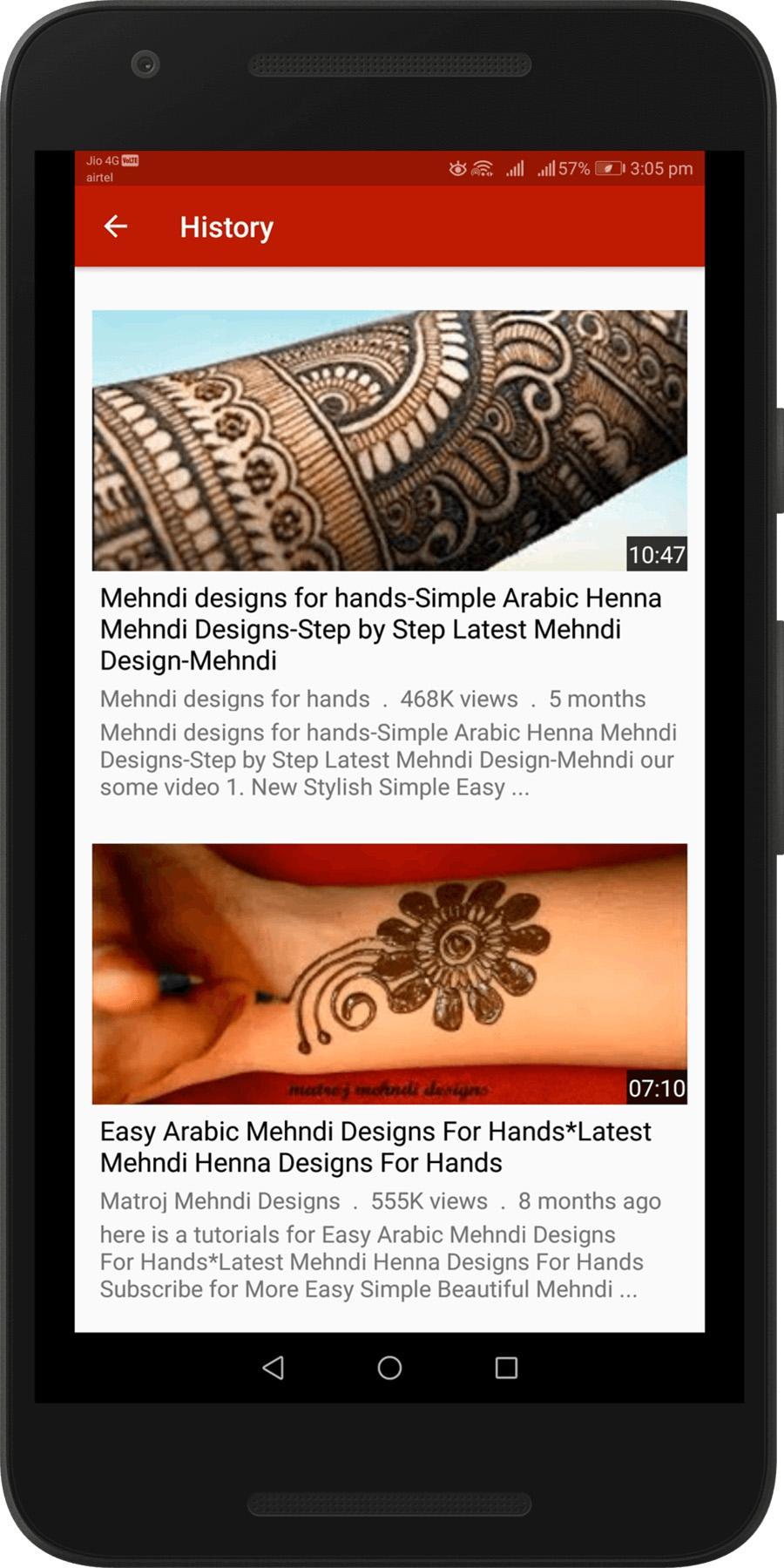 Simple Easy Mehndi Designs Videos Arabic Indian For Android