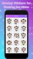 Monkey Stickers For Whatsapp  Monkey Text Stickers Ekran Görüntüsü 1