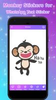 Monkey Stickers For Whatsapp  Monkey Text Stickers Ekran Görüntüsü 2