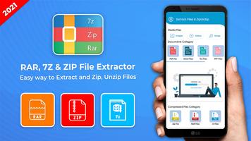 Extracteur de fichiers et Zip Maker (Rar, 7z, Zip) Affiche