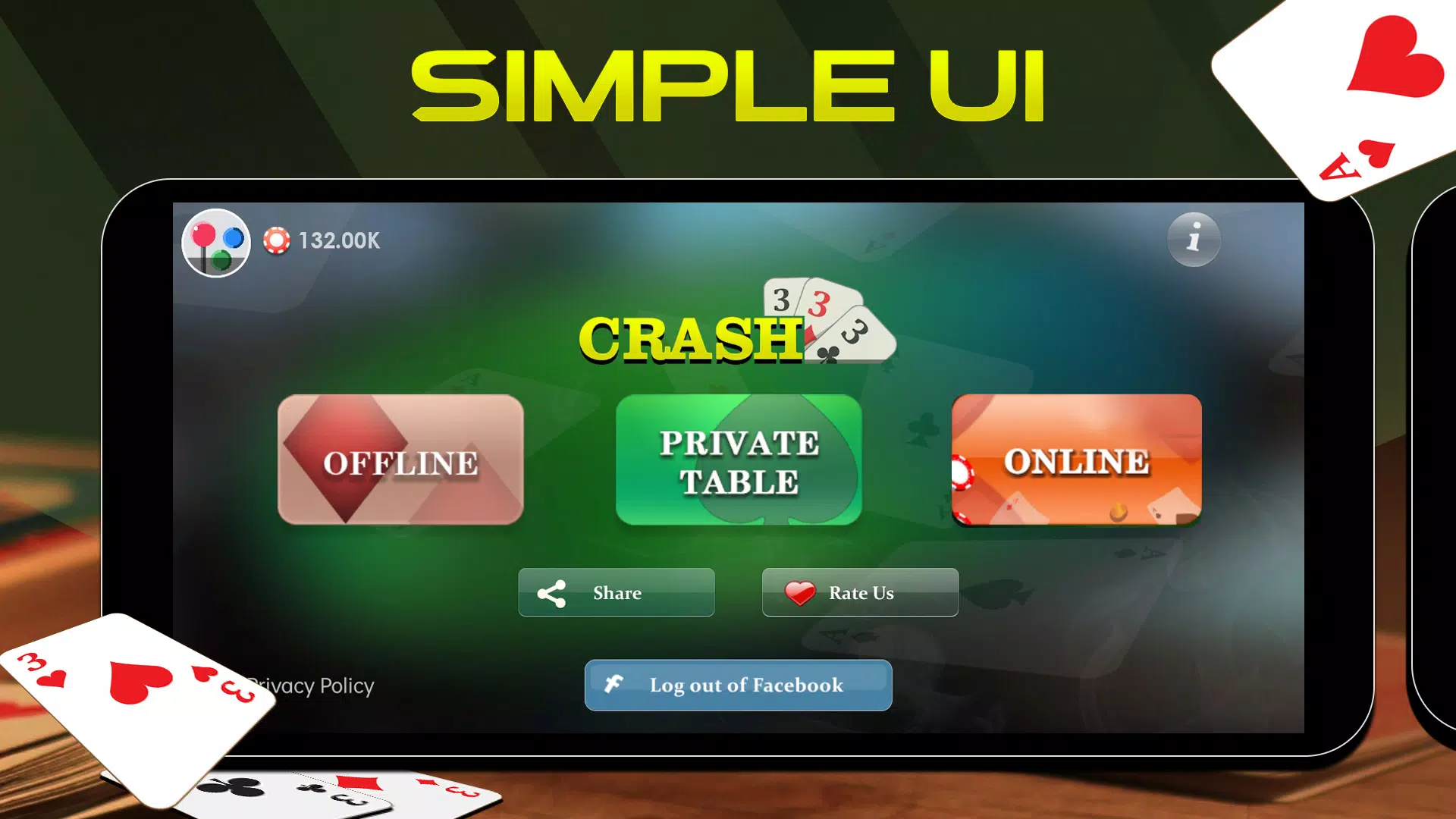 Crash - 13 Card Brag Game for Android - Free App Download