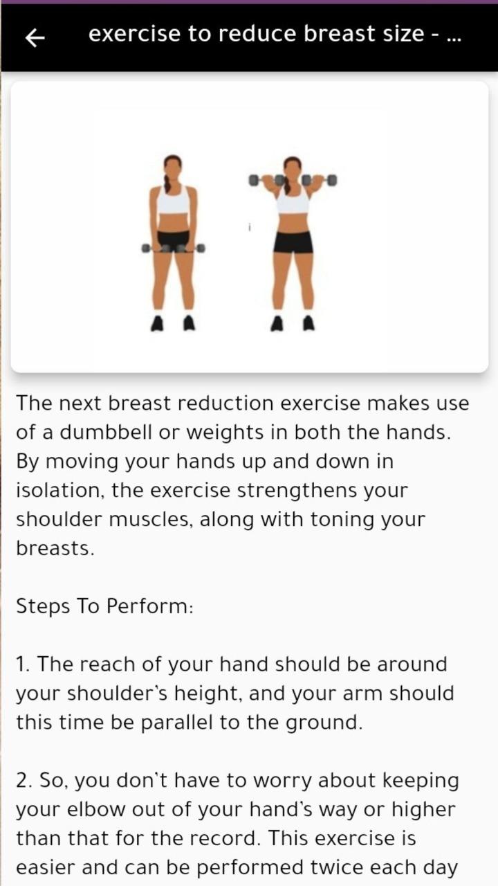 how to reduce breast size exercise in 7 days