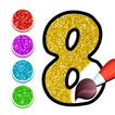 Glitter Number Coloring and Drawing Book For Kids