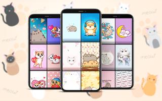 Cat Kawaii Wallpapers ポスター