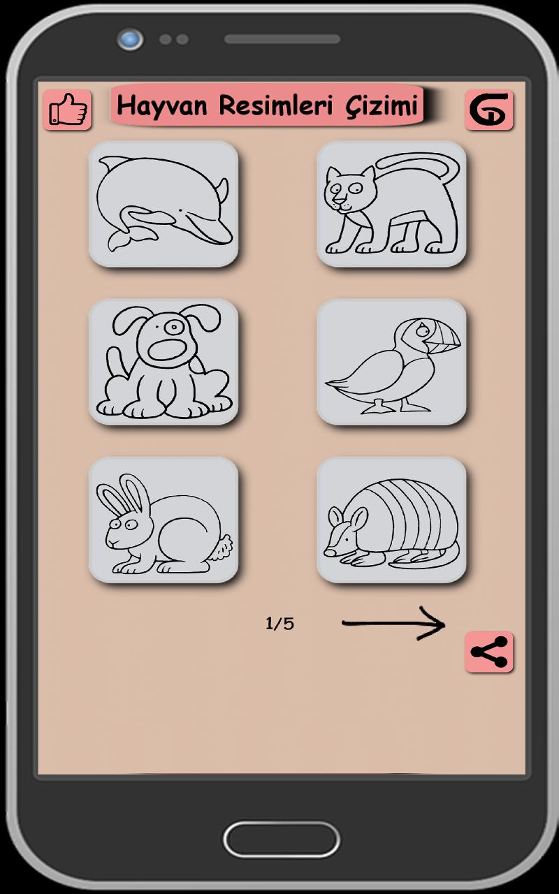 Android için Hayvan Resimleri Çizimi Resim Çizim