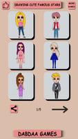 Drawing Cute Famous Stars Cartaz
