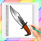 Comment dessiner un poignard icône