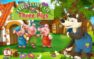 Fairy Tale & Puzzle Three Pigs Affiche