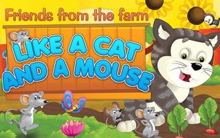 Friends from Farm 1 Cat Mouse Affiche
