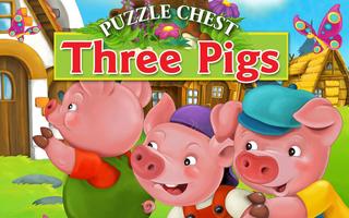 Three Pigs Jigsaw Puzzle Game Affiche