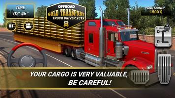 Offroad Gold Transport Truck Driver poster