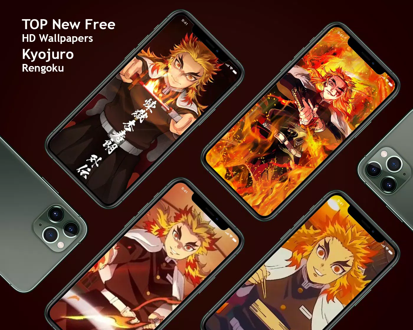 Kyojuro Rengoku Hd Wallpaper Kny Anime Collection Apk Pour Android Telecharger