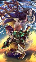 Anime Tanjiro en Kamado Nezuko Wallpaper HD-poster