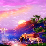 Thirsty Horses Live Wallpaper icône