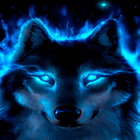 Blue Neon Wolf LWP icône