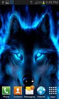 Blue Neon Wolf LWP screenshot 2