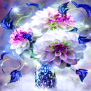 Blue White Flower LWP APK