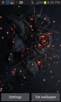 Fiery Black Rose LWP Affiche