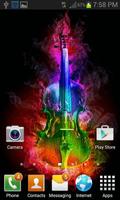 Multicolor Fire Guitar LWP ภาพหน้าจอ 1