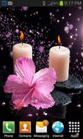 Pink Flower Candle LWP スクリーンショット 1