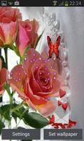 Pink Rose Butterfly LWP پوسٹر