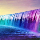 Purple Waterfall LWP APK