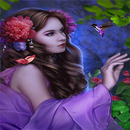 Purple Bird Beauty LWP APK