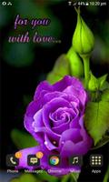 1 Schermata Purple Lovely Rose LWP