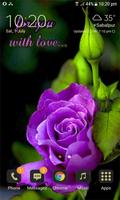 Purple Lovely Rose LWP Screenshot 2