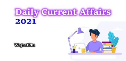Daily Current Affairs app 2021 GK Quiz - WajraEdu постер
