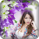 Purple Flower Cut Paste Image Mixer : dp pic blur APK