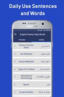 English Pashto daily usage Sentences and Words Affiche