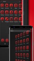 Black Red Leather Theme syot layar 3