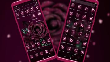 Giltter Rose Launcher Theme ảnh chụp màn hình 3